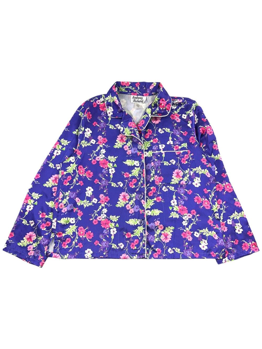 Vintage Anthony Richards Floral Pajama Style Top